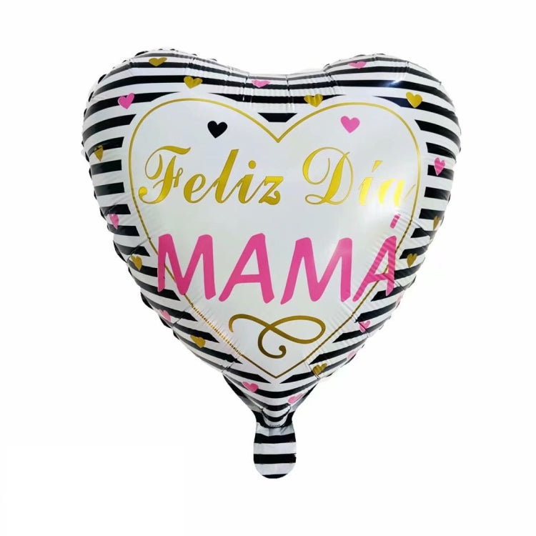 10 PCS 18 Inch  Spanish Mother Day Balloon Cartoon Shaped Aluminum Film Balloon Children Party Decoration Balloon