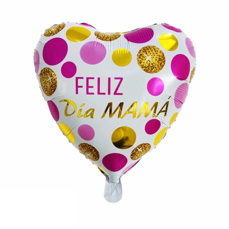 10 PCS 18 Inch  Spanish Mother Day Balloon Cartoon Shaped Aluminum Film Balloon Children Party Decoration Balloon
