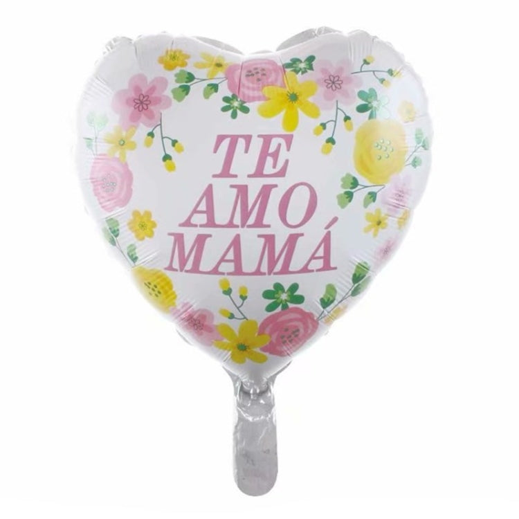 10 PCS 18 Inch  Spanish Mother Day Balloon Cartoon Shaped Aluminum Film Balloon Children Party Decoration Balloon
