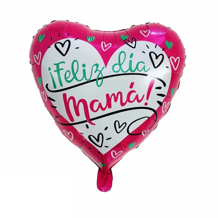 10 PCS 18 Inch  Spanish Mother Day Balloon Cartoon Shaped Aluminum Film Balloon Children Party Decoration Balloon