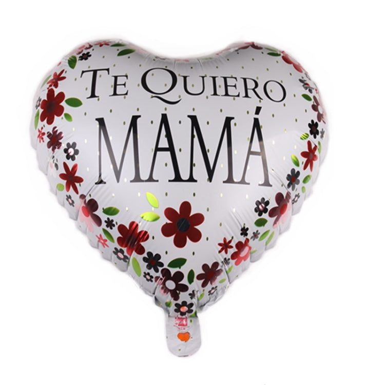 10 PCS 18 Inch  Spanish Mother Day Balloon Cartoon Shaped Aluminum Film Balloon Children Party Decoration Balloon