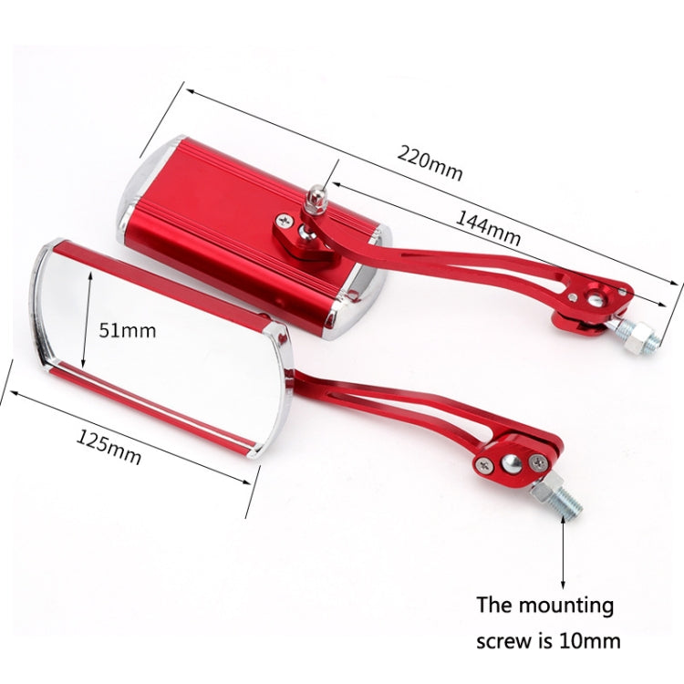 1 Pair BG-114 Electric Car Mirror Handlebar Safety Mirror Reversing Mirror Mountain Bike Rearview Mirror