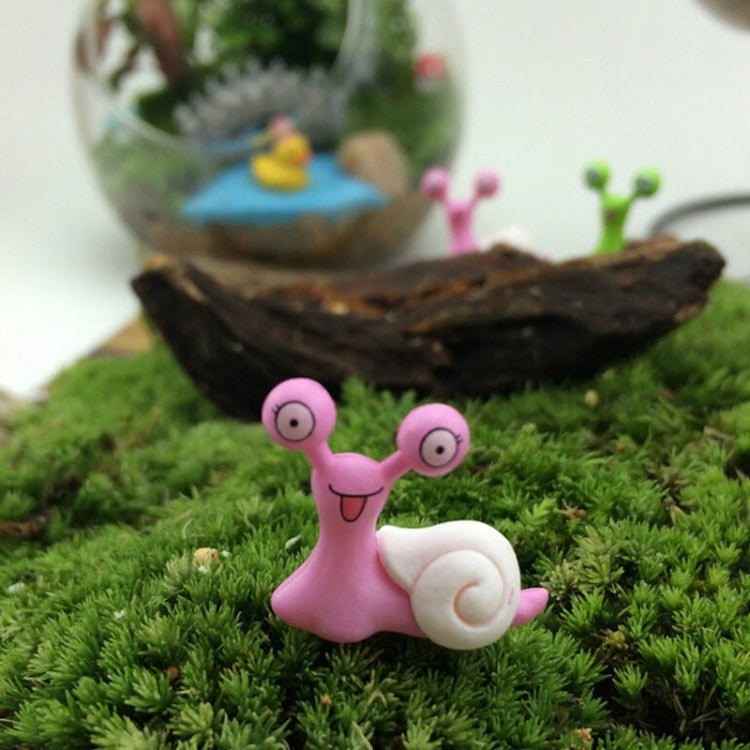 4 PCS Miniature Snail Statues Decorated Garden Toy House Decorations, Random Color Delivery