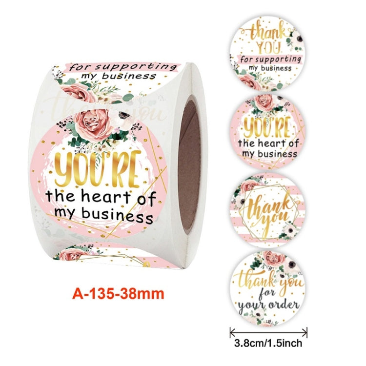 Roll Floral Thank You Stickers Wedding Party Decoration Stickers
