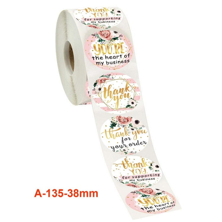 Roll Floral Thank You Stickers Wedding Party Decoration Stickers