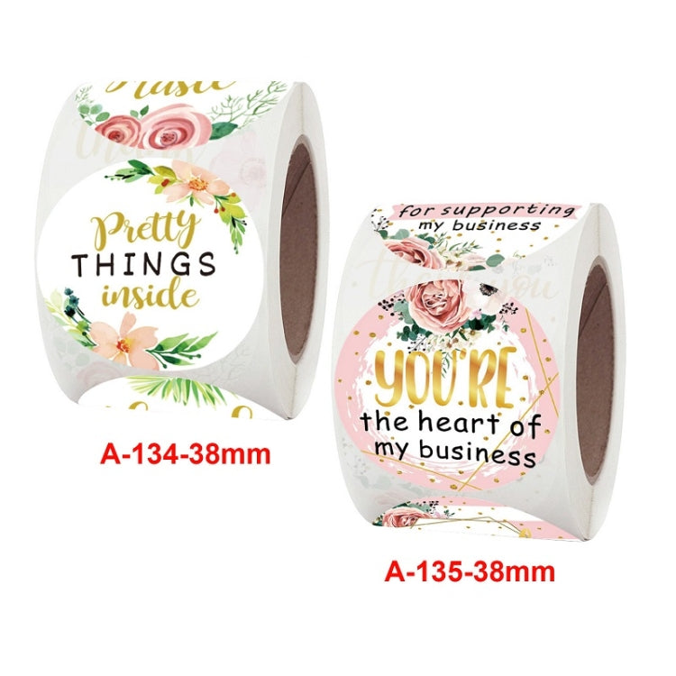 Roll Floral Thank You Stickers Wedding Party Decoration Stickers