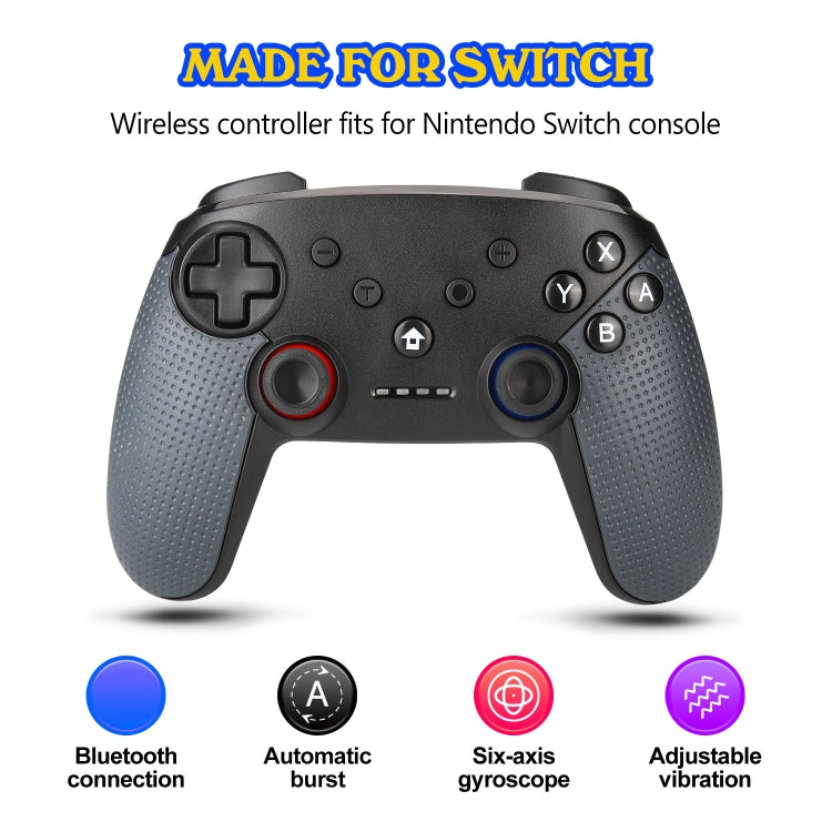 Bluetooth Wireless Gamepad  Built-In Dual Motors With TURBO Function Suitable For Switch Pro