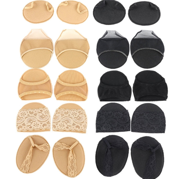 5 Pairs Invisible And Comfortable Sponge Thickened Half Pad Sweat-Absorbent And Breathable Forefoot Pad