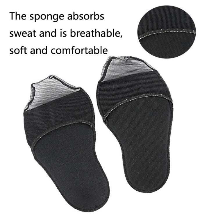5 Pairs Invisible And Comfortable Sponge Thickened Half Pad Sweat-Absorbent And Breathable Forefoot Pad