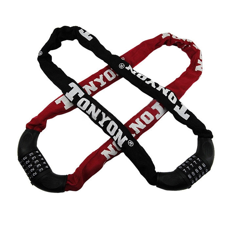 TONYON BG-TY-732 Bicycle Wire Lock Universal Password Chain Lock Motorcycle Electric Car Anti-Theft Lock