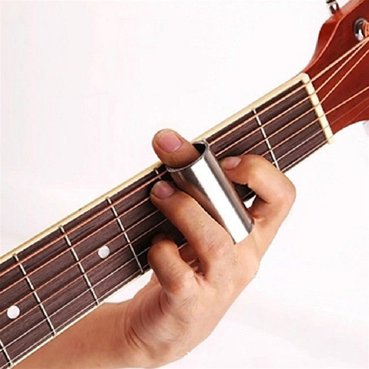 M02219 4 in 1 Plexiglass Slid Bar + Stainless Steel Slid Bar + Celluloid Guitar Finger Pick + Plastic Box Set