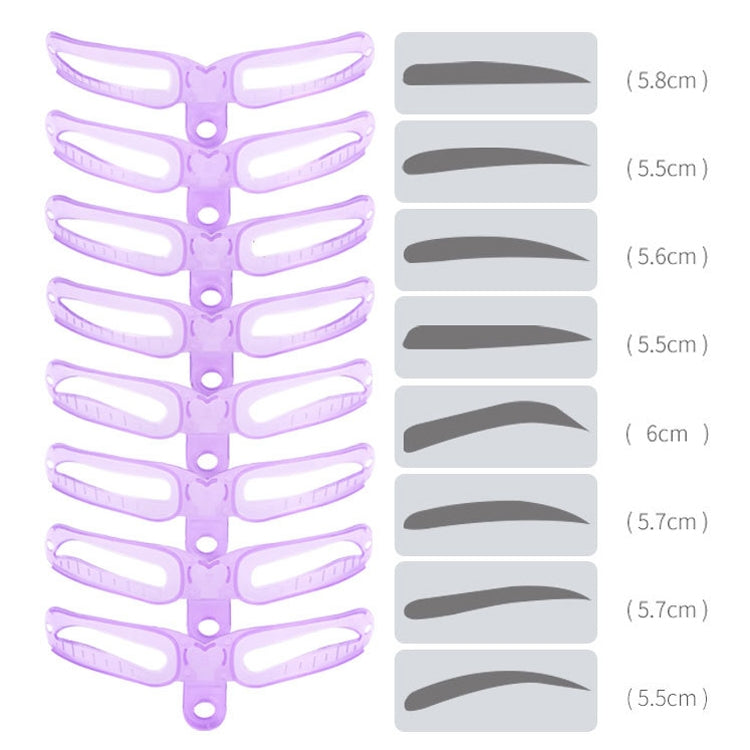 3 Sets Four-generation Eyebrow Card Hand-held Beginner Full Set of Stereo Eyebrow Card Eyebrow Drawing Aid