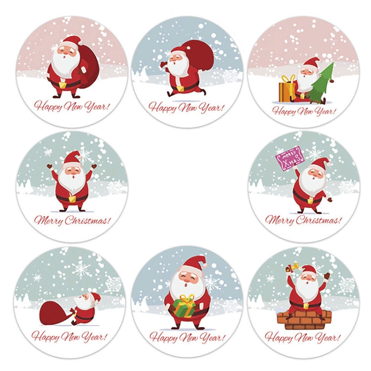 Christmas Santa Sticker Self-Adhesive Gift Tag