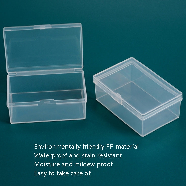 20 PCS Rectangular Transparent Storage Box Plastic Universal Packaging Box With Cover Parts Accessories Storage Box