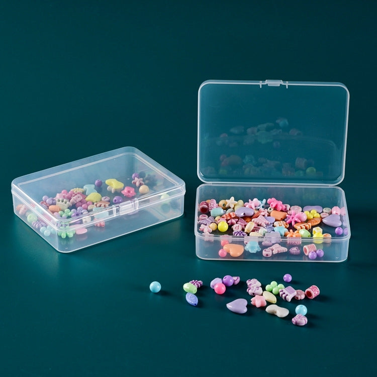 10 PCS Rectangular PP Plastic Box Transparent Packaging Box With Cover Plastic Parts Hardware Tool Storage Box