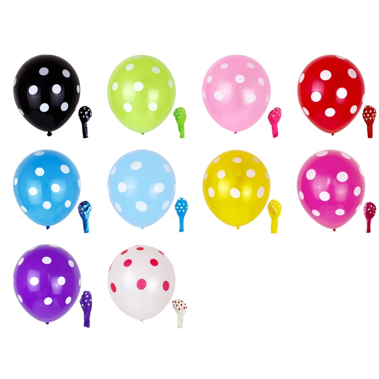 100 PCS FY-10280 12 Inch Dot Party Decorative Balloon Wedding Scene Arrangement Latex Balloon