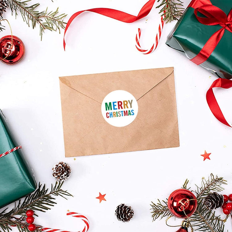 LG-210730-38-005 Christmas Sticker Gift Tags In Rolls With Colorful Letters