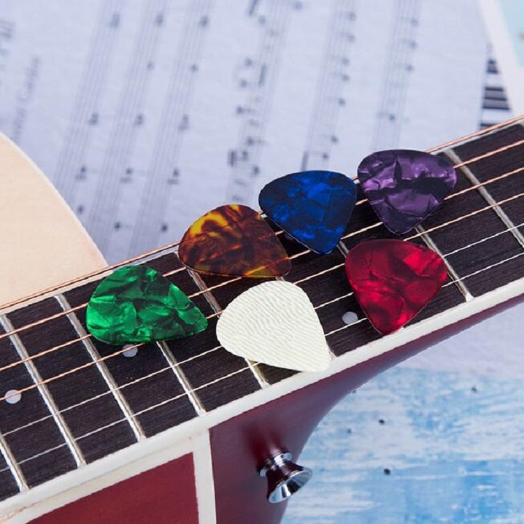 100 PCS Guitar Universal ABS Celluloid Pick Shrapnel Color Random Delivery