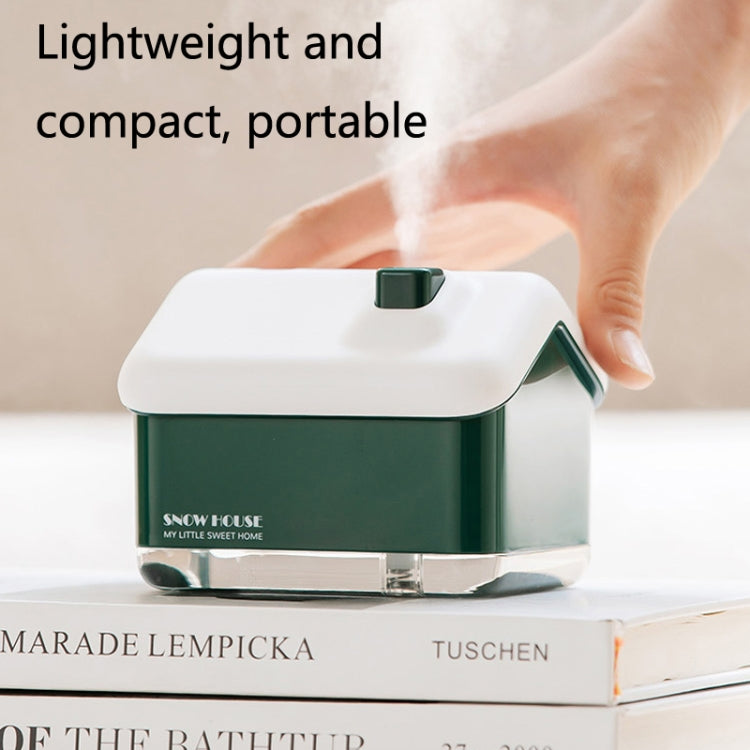 QB2020-008-G1 Mini Snow House Air Humidifier USB Bedroom Christmas Humidifier