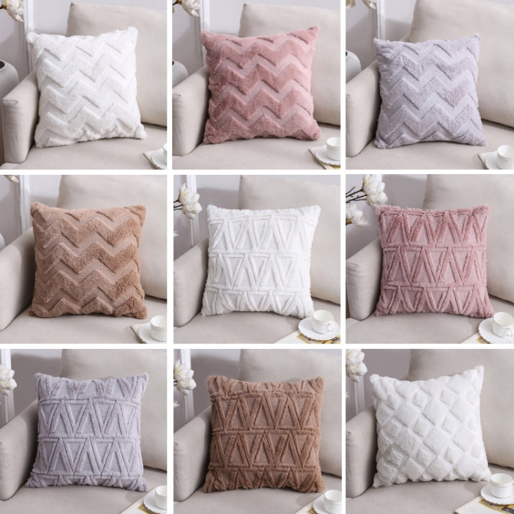 Double-Sided Plush Pillow Home Sofa Cushion Pillowcase