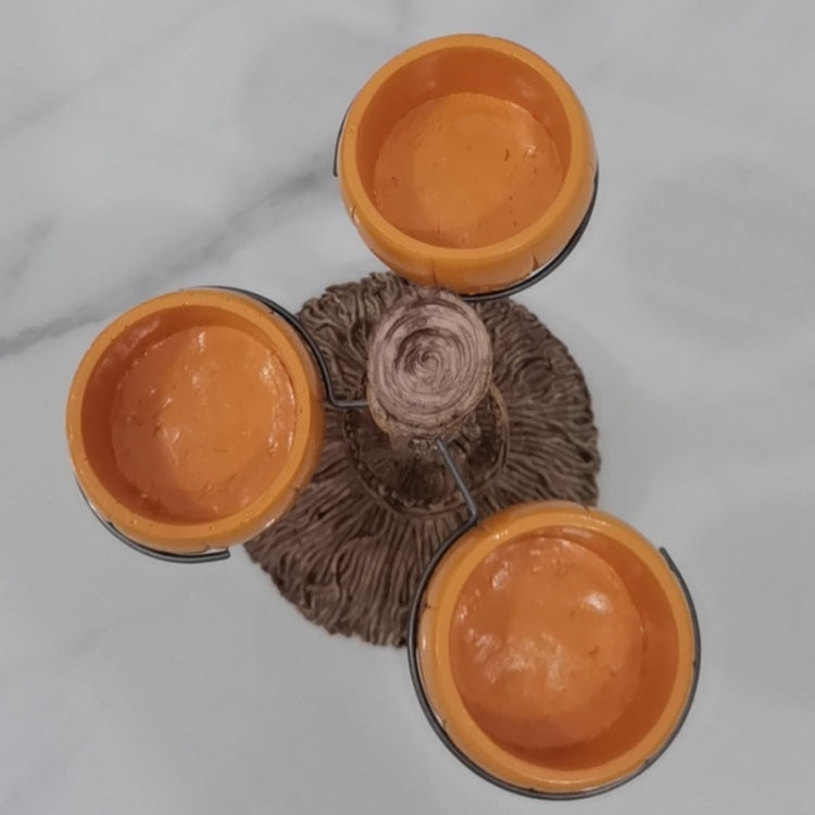 Halloween Pumpkin Snack Bowl Stand Decorative Storage Rack,Style: