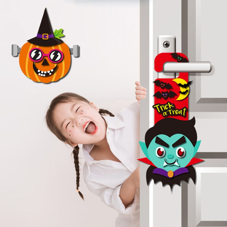 1 Sets Children Cartoon Halloween Decoration Door Hanging Stickers Holiday DIY Game Emoticons