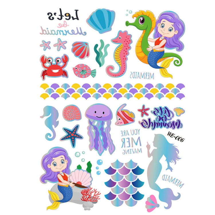 10 PCS Children Cartoon Bronzing Water Transfer Tattoo Stickers