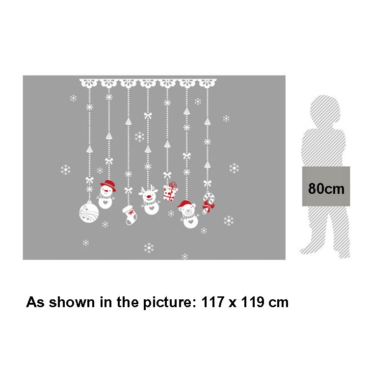 1 Set Christmas Snowman Ornaments Glass Door Window Electrostatic Sticker