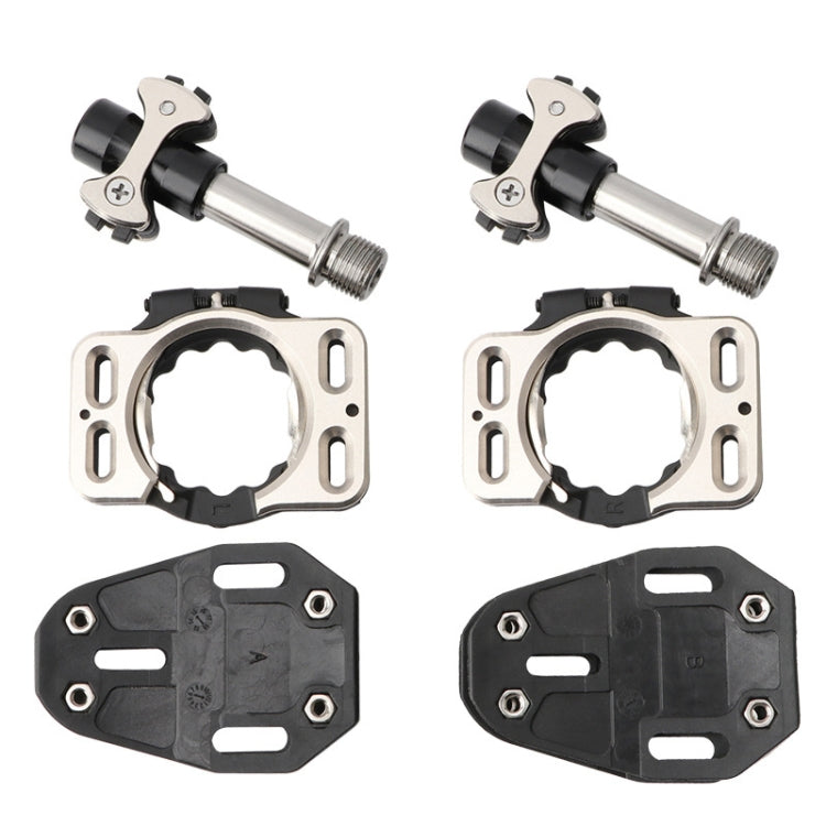 MEROCA Road Lock Shoes Card Three Pardin Bicycle Lollipops Self-Locking Pedal With Lock, Style: