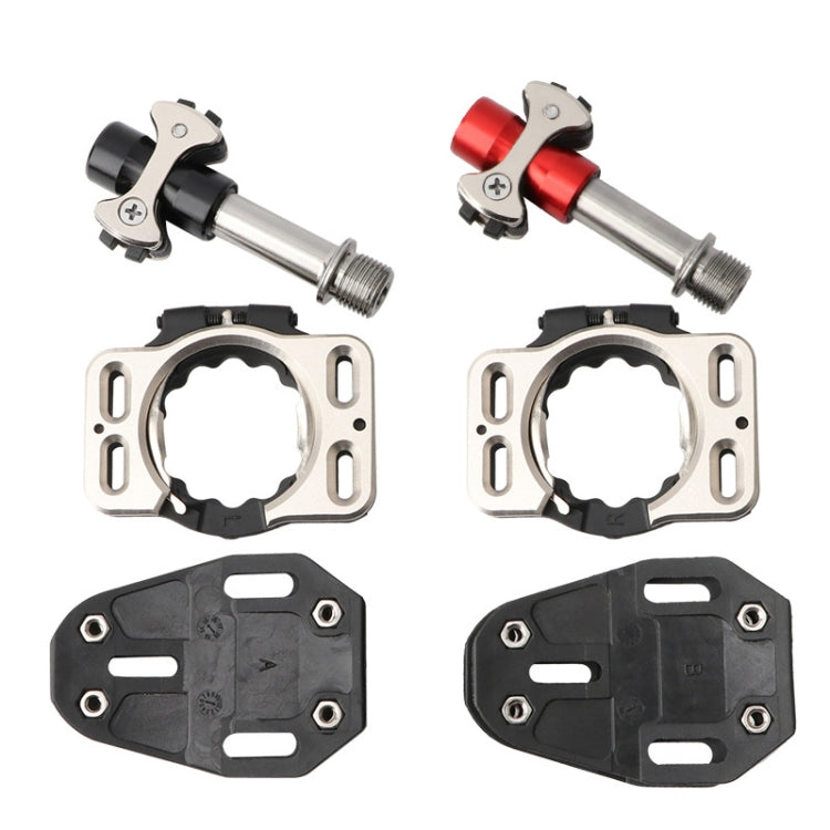 MEROCA Road Lock Shoes Card Three Pardin Bicycle Lollipops Self-Locking Pedal With Lock, Style: