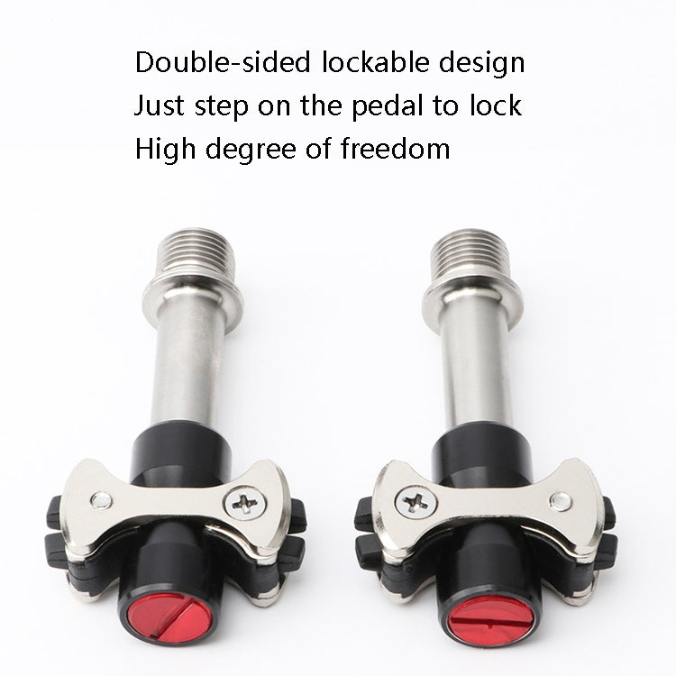 MEROCA Road Lock Shoes Card Three Pardin Bicycle Lollipops Self-Locking Pedal With Lock, Style:
