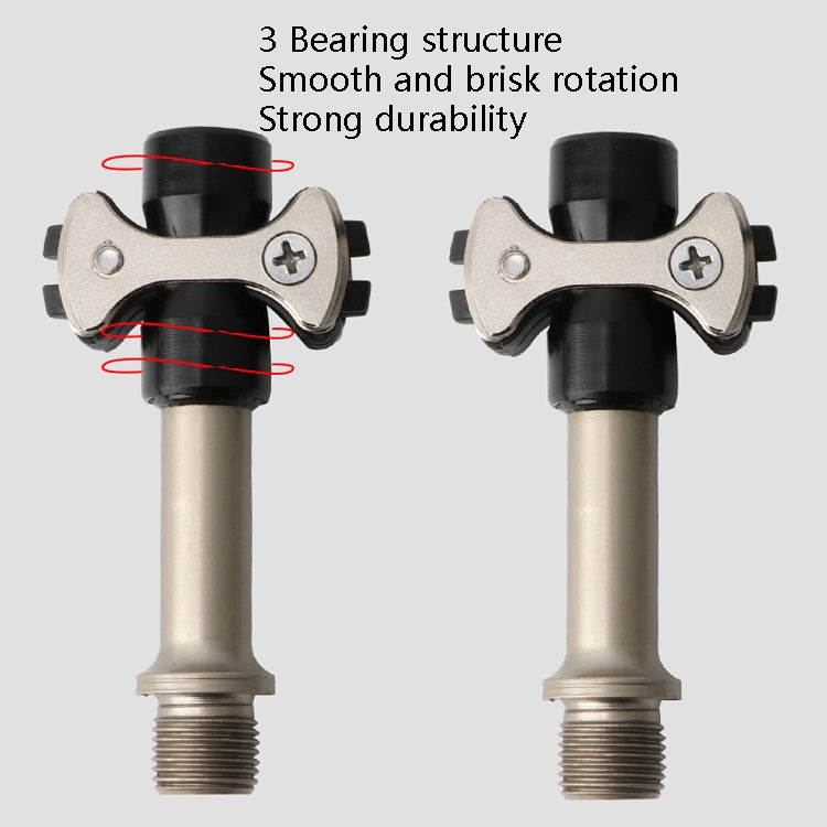 MEROCA Road Lock Shoes Card Three Pardin Bicycle Lollipops Self-Locking Pedal With Lock, Style: