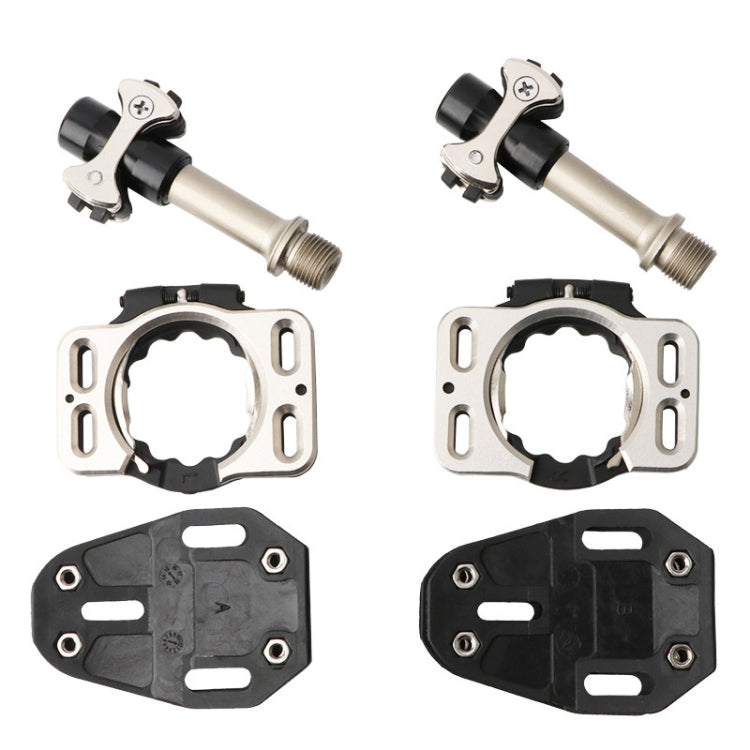 MEROCA Road Lock Shoes Card Three Pardin Bicycle Lollipops Self-Locking Pedal With Lock, Style: