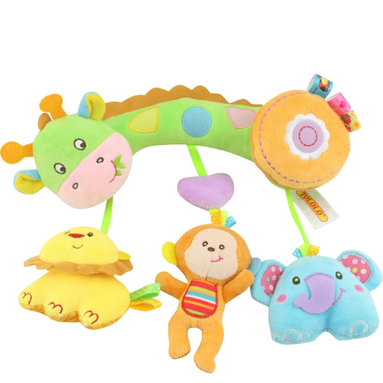 Baby Toys 0-1 Year Old Animal Bed Bells Soothing Plush Toys Baby Rattles Baby Carriage Hanging