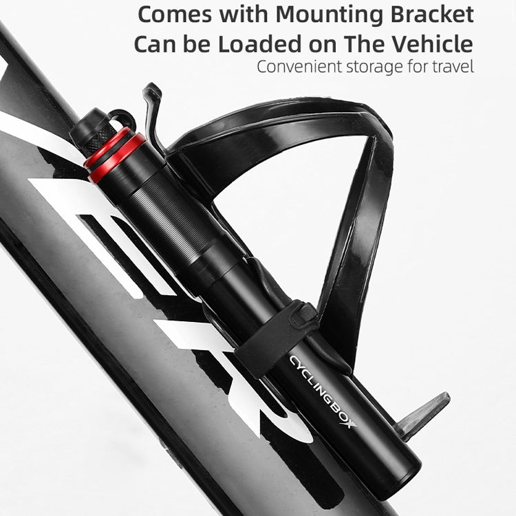 CYCLINGBOX BG-1044 Bicycle Aluminum Portable High Pressure Air Pump Universal Nozzle
