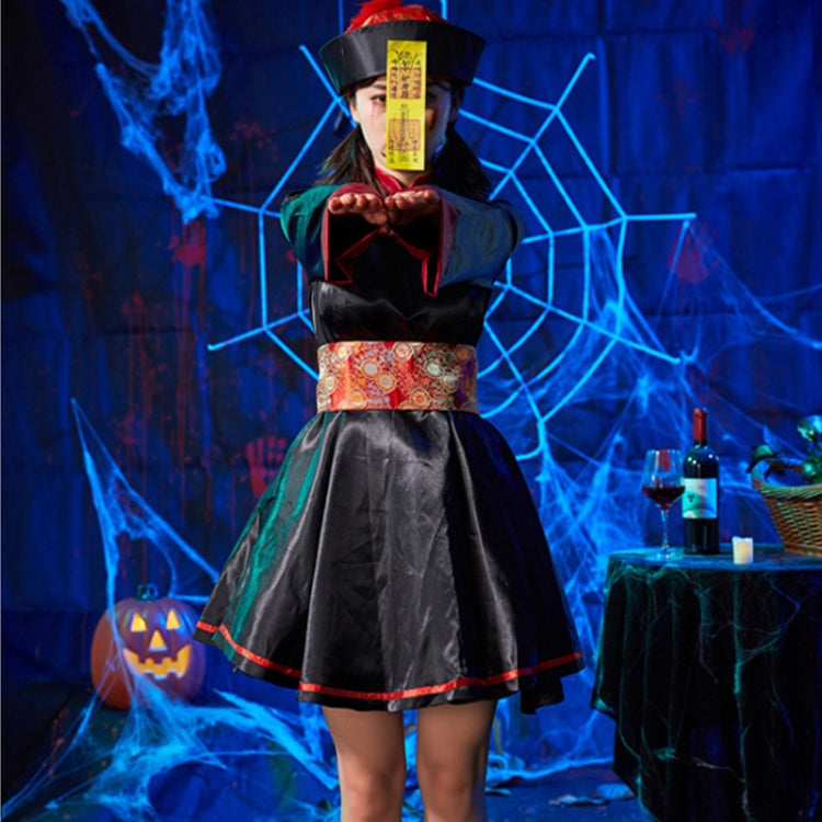 1794 Retro Embroidery Printed Zombie Vampire Costume Halloween Cosplay Zombie Costume Dress