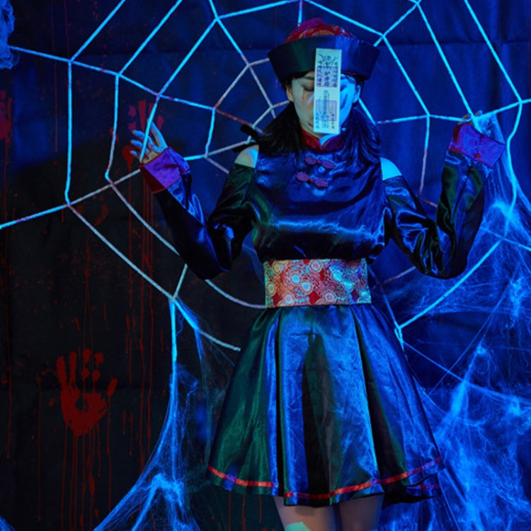 1794 Retro Embroidery Printed Zombie Vampire Costume Halloween Cosplay Zombie Costume Dress