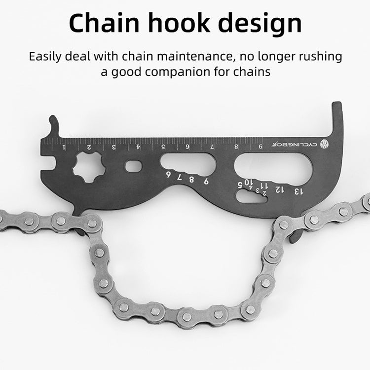 CYCLINGBOX Mountain Bicycle Chain Wear Measuring Ruler Measuring Chain Ruler Inspection Tool