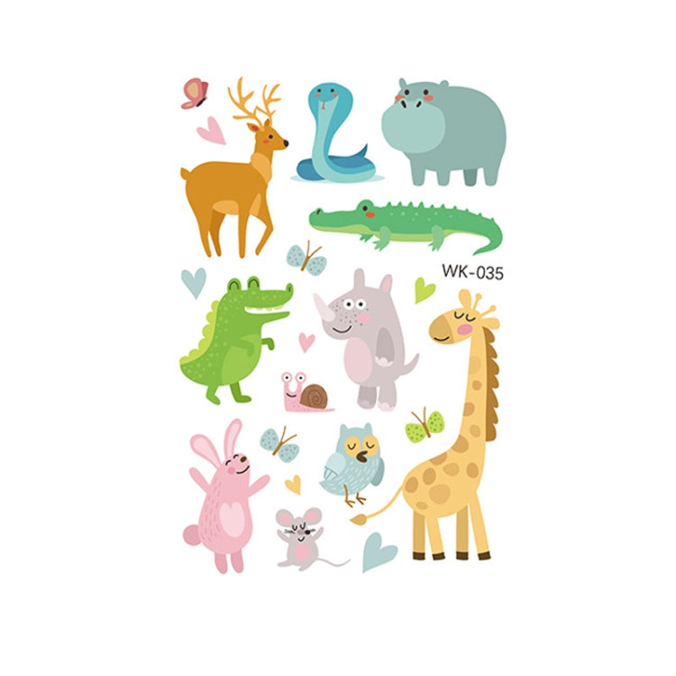 30 PCS Cartoon Animal ChildrenTemporary Tattoo Sticker