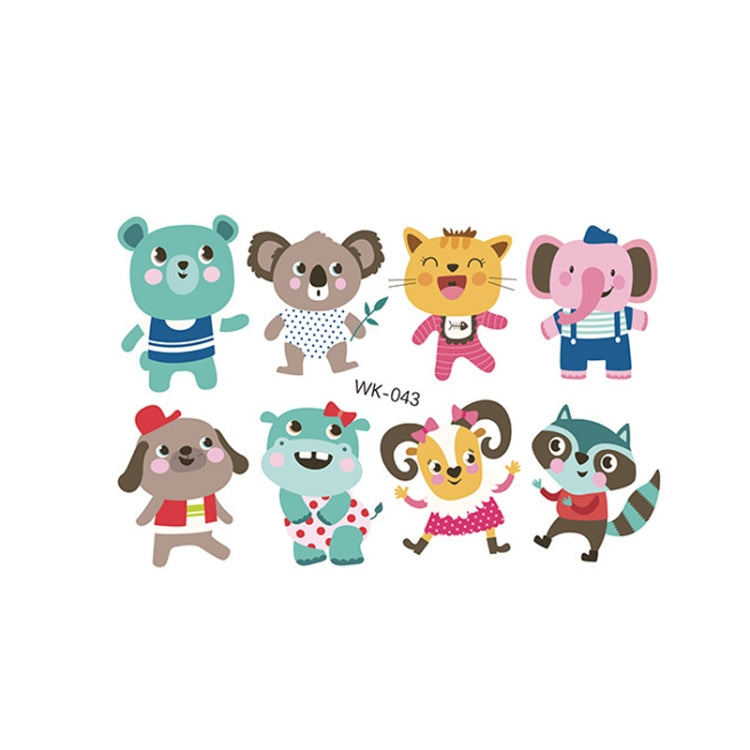 30 PCS Cartoon Animal ChildrenTemporary Tattoo Sticker