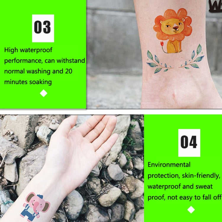 30 PCS Cartoon Animal ChildrenTemporary Tattoo Sticker