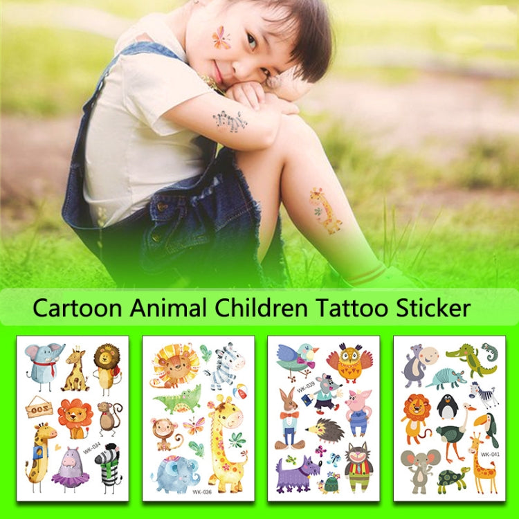 30 PCS Cartoon Animal ChildrenTemporary Tattoo Sticker
