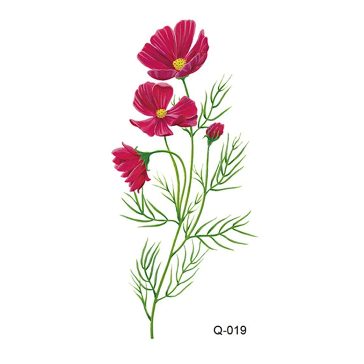 50 PCS Literary Small Fresh Flower Tattoo Sticker Rose Waterproof Lasting Arm Sticker