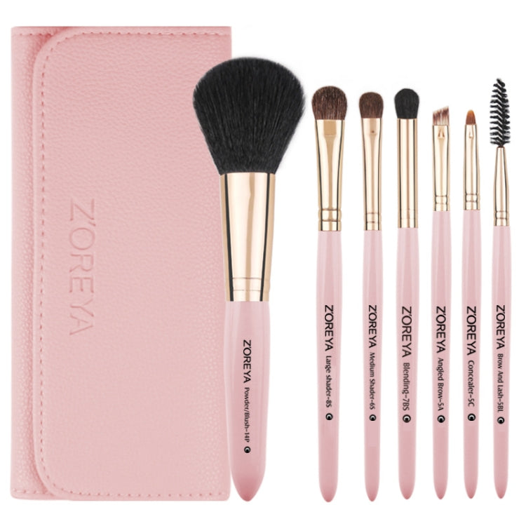 ZOREYA 7-In-1 Makeup Brush Set Brush Blush Brush Foundation Brush With Makeup Brush Bag