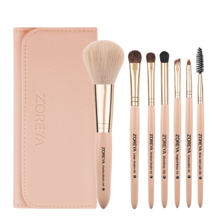 ZOREYA 7-In-1 Makeup Brush Set Brush Blush Brush Foundation Brush With Makeup Brush Bag