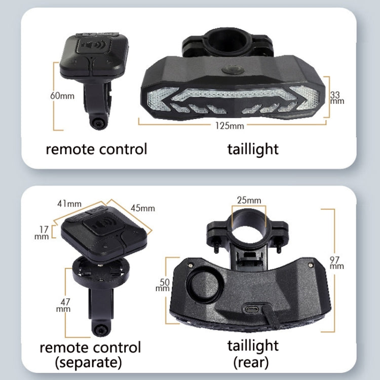 SF31 Bicycle Rail Light Brake Steering Sensor Anti-Theft Alarm Wireless Remote Control Warning Bell