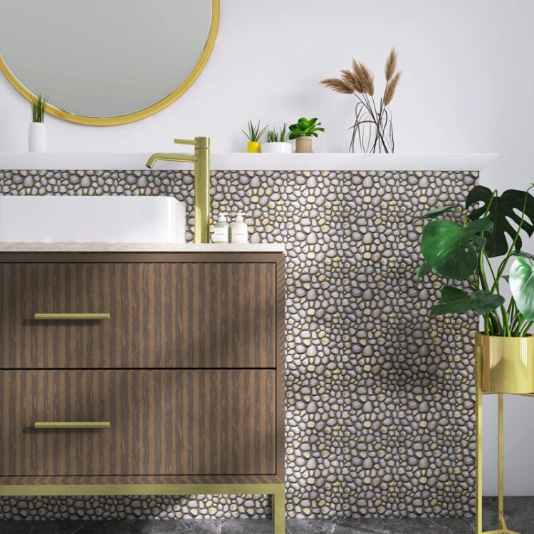 3D Crystal Epoxy Self-Adhesive Wall Sticker Bathroom Simulation Tile Sticker