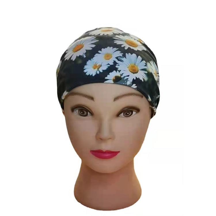 3 PCS Printing Elastic Polyester Cloth Women Headband Sports Sweat Wide Version Bundle Belt