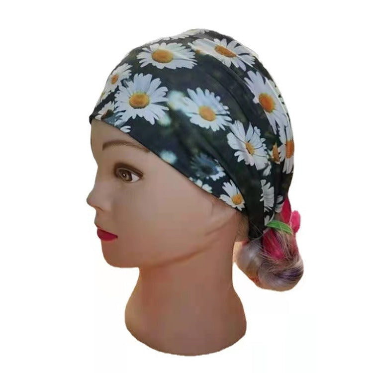 3 PCS Printing Elastic Polyester Cloth Women Headband Sports Sweat Wide Version Bundle Belt