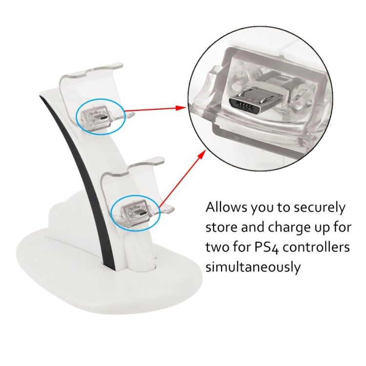 IPLAY LED Micro Dual Controller Holder Charger 2 LED Micro USB Handle Fast Charging Dock Station Stand Charger for PS4 Controller